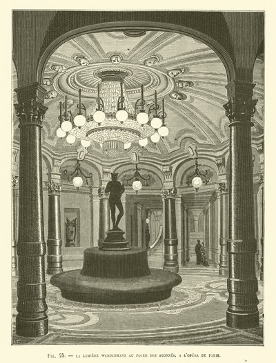 Werdermann-lyset i foajeen Des Abonnes, ved Paris-operaen av French School